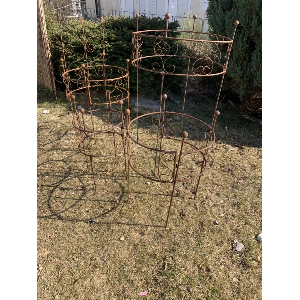 4x Podpora do roślin krzewów kwiatów hortensji róż podpórka średnice 30,40,50 i 60cm